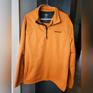 Timberland quarter zip pullover men's shirt size XL orange